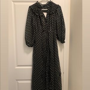 Zara polka dot midi dress